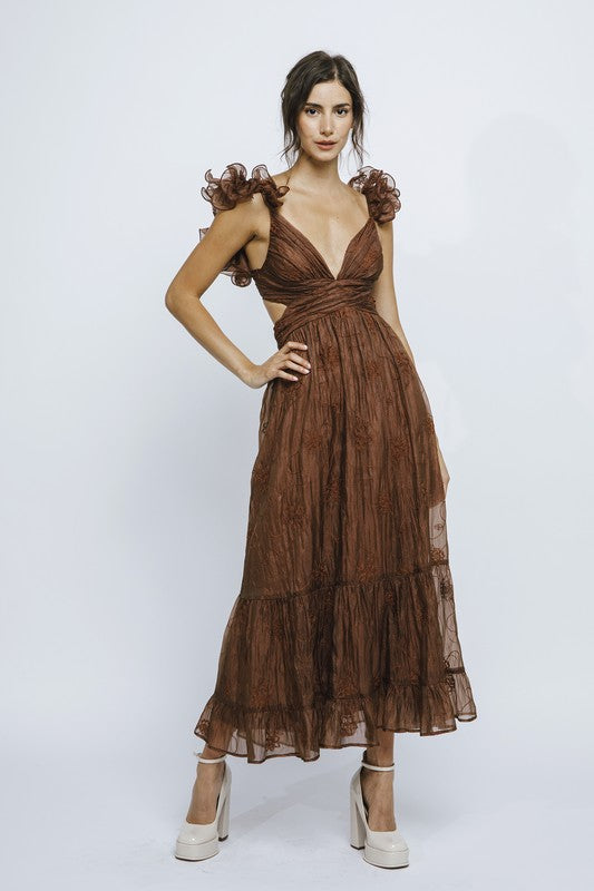 Embroidered Maxi Dress