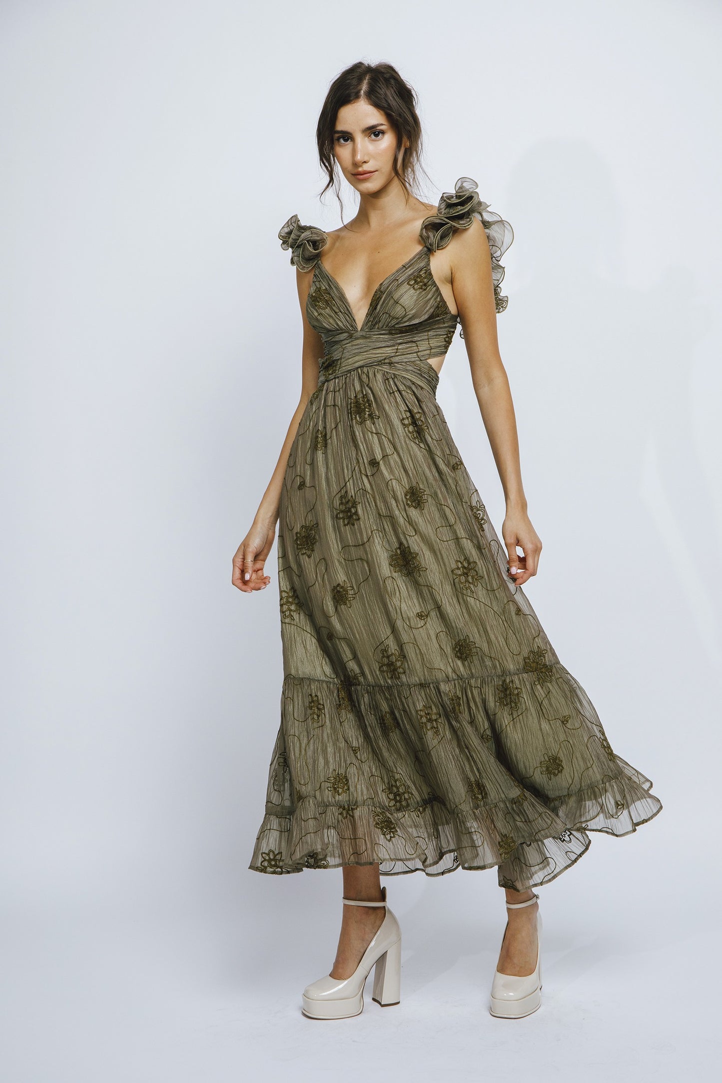 Embroidered Maxi Dress