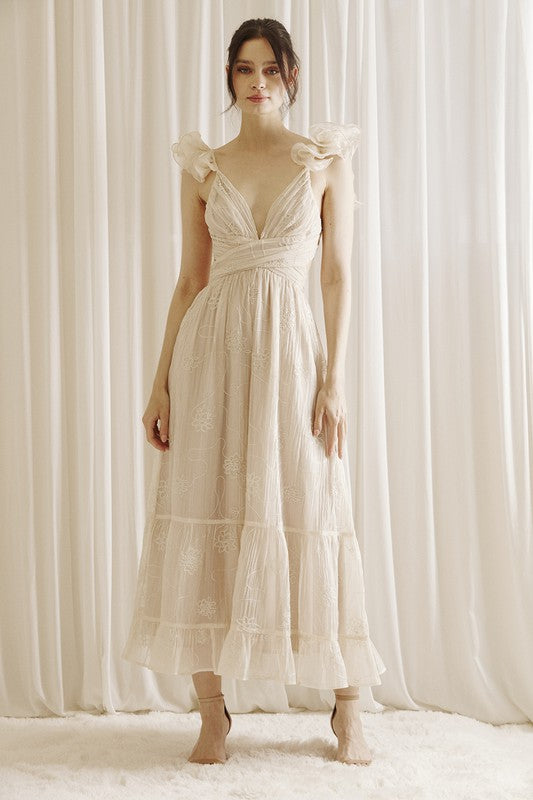 Embroidered Maxi Dress