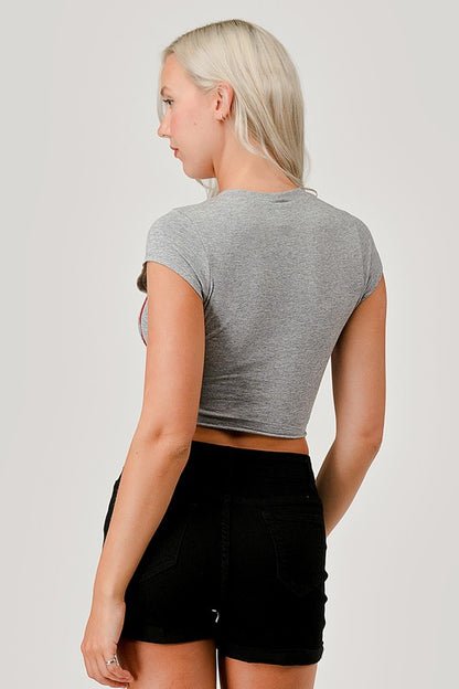Howdy Cowboy Crop Tee